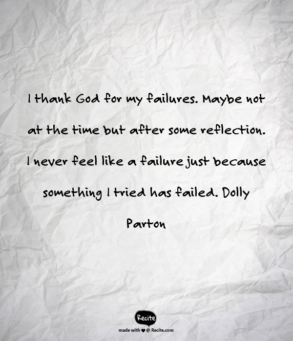 reflecting on failures